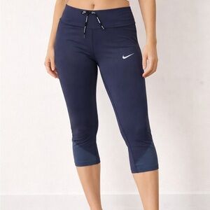 Nike Dri-Fit Running Dark Blue Crop Leggings